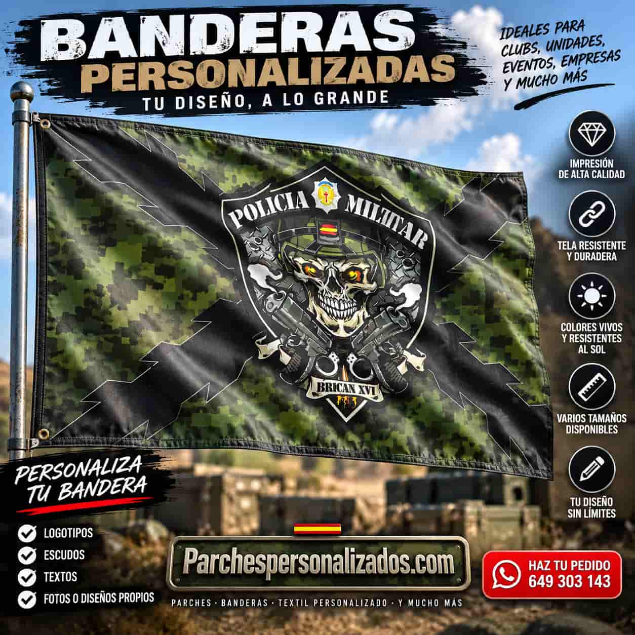 Banderas personalizadas de gran tamaño