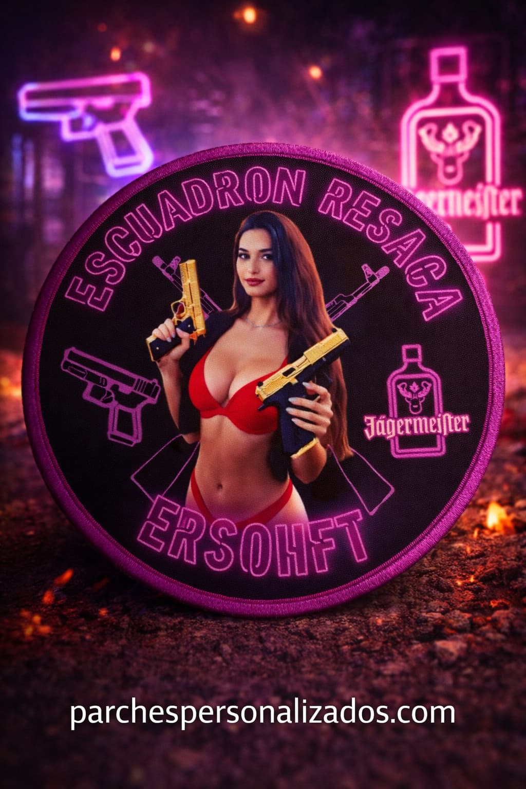 Parches personalizados airsoft escuadrón resaca