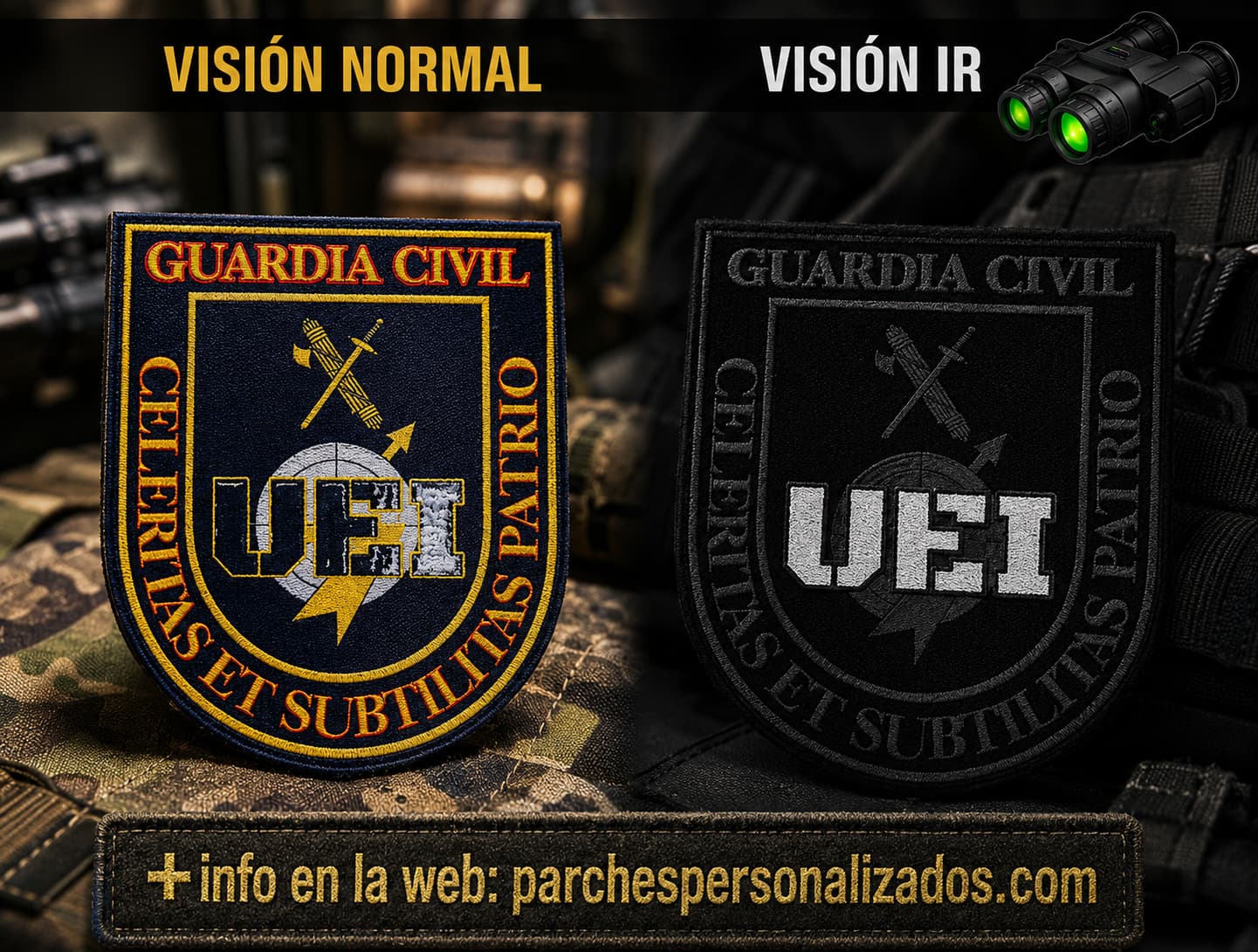Parches IR visión nocturna